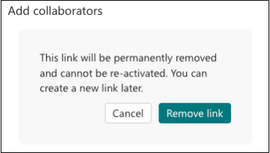 Remove collab link Forms