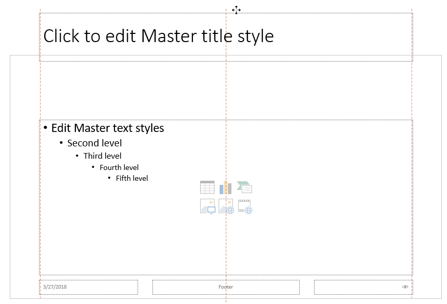 Drag the Title placeholder upward, and drop it outside the boundary of the visible slide