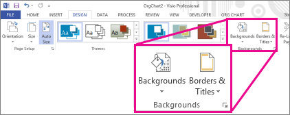 Backgrounds group in Visio
