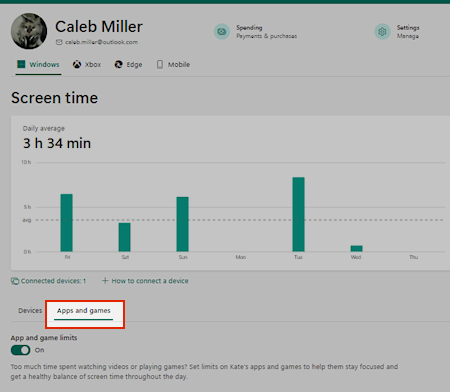 Games and app selection