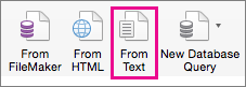 On the Data tab, select From Text