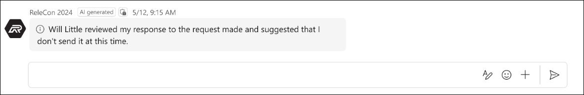 screenshot of Answer can't be sent