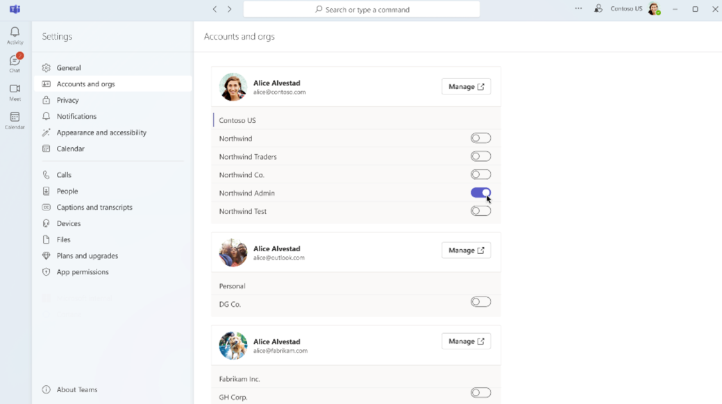 a screenshot of multiple accounts logged in