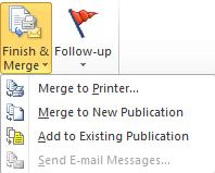 Complete the mail merge