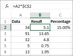 Multiple numbers by a percentage