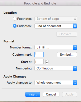 Footnote and Endnote box