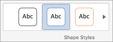 Options in the Shape Styles group