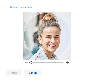 Screen with an option to change your profile photo