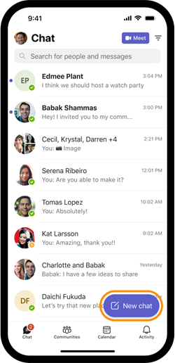 Mobile screen with search bar at the top