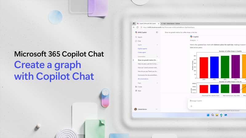 Create a graph with Copilot Chat