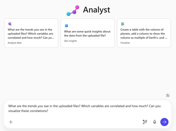 Image of Analyst start page