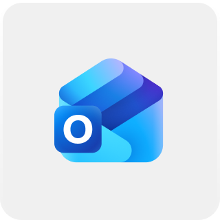 Outlook product logo with grey background