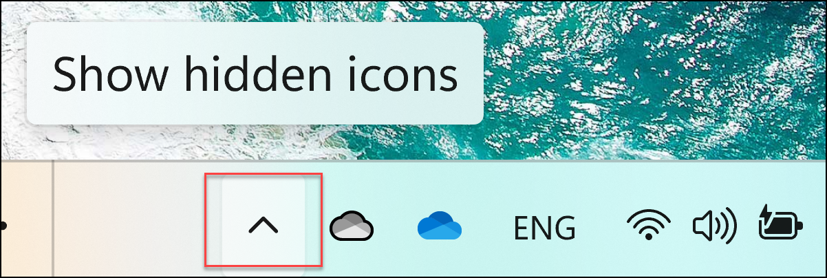 show hidden icons